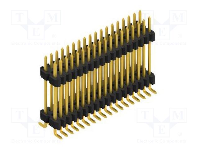 Connector: pin strips; pin header; male; PIN: 36; 1.27mm; SMT; 2x18