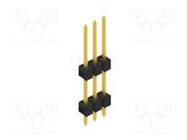Connector: pin strips; pin header; male; PIN: 3; 2.54mm; THT; 1x3