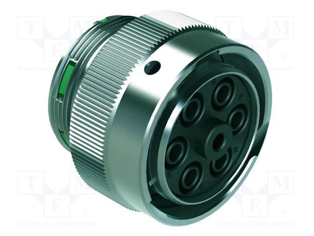 Connector: circular; plug; female; 630V; PIN: 7; IP67; straight; zinc