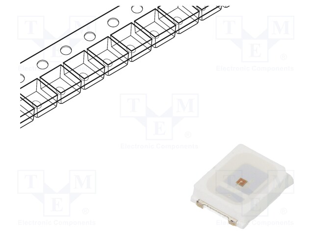 LED; SMD; 2835,PLCC2; red; 3÷6lm; 2.8x3.5x0.75mm; 120°; 2÷2.4V; 60mA