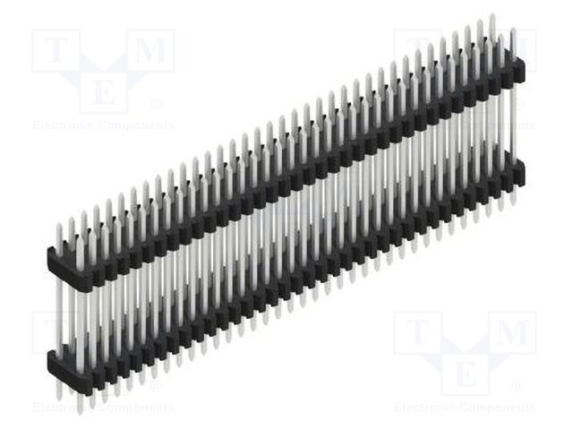 Connector: pin strips; pin header; male; PIN: 72; 1.27mm; THT; 2x36