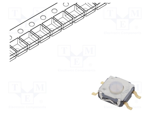 Microswitch TACT; SPST-NO; Pos: 2; 0.05A/32VDC; SMT; none; 3.5mm