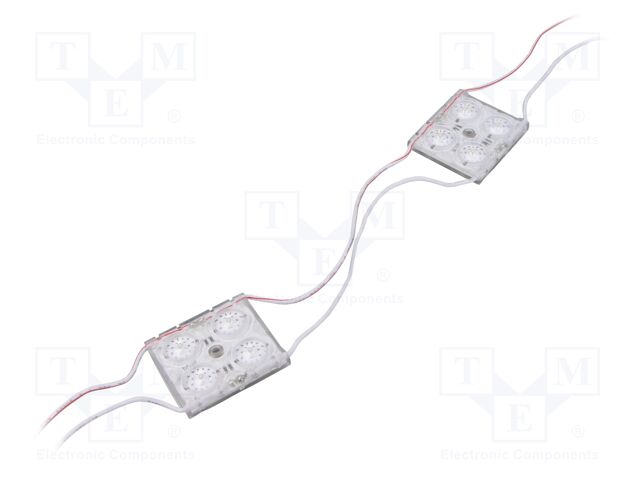 LED; white; 6500K; 1.44W; 214lm; IP66; 165°; No.of diodes: 4; 2835