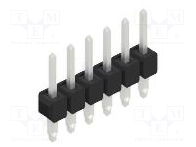 Connector: pin strips; pin header; male; PIN: 6; 2.54mm; THT; 1x6