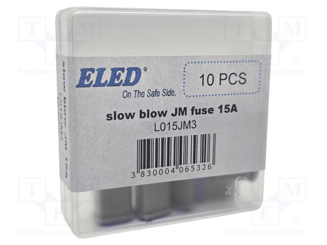 Fuse: fuse; 15A; 32VDC; automotive; 10.7mm; 10.7x7.7x15mm
