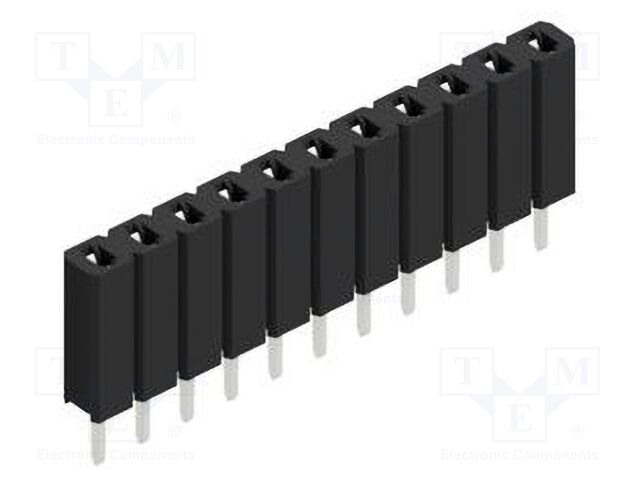 Socket; pin strips; female; PIN: 11; straight; 2.54mm; THT; 1x11