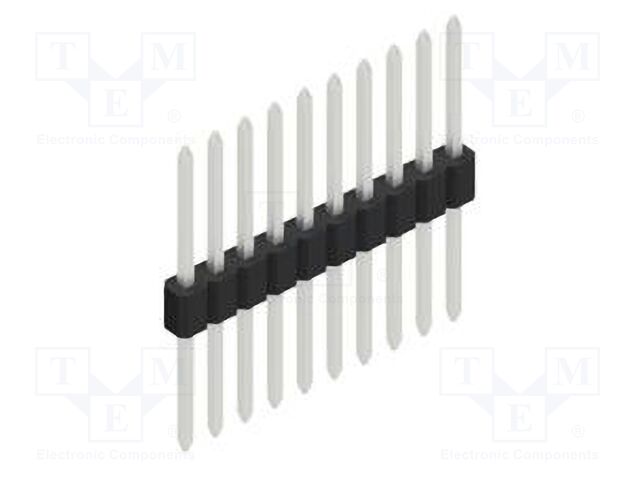Connector: pin strips; pin header; male; PIN: 10; 1.27mm; THT; 1x10