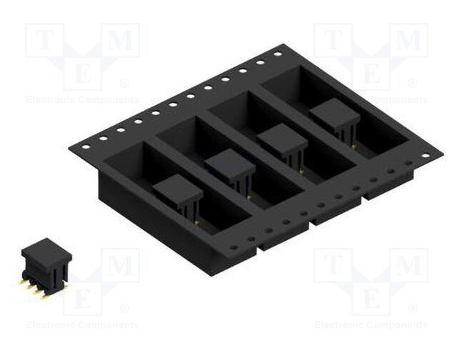 Connector: pin strips; pin header; male; PIN: 8; 2mm; SMT; 2x4; 100V