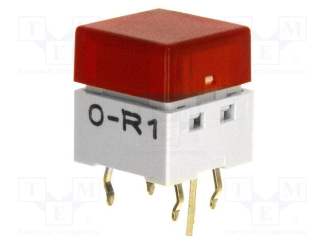 Keypad; SPST-NO; Pos: 2; 0.05A/24VDC; THT; LED; red; 1.57N; 11mm; red