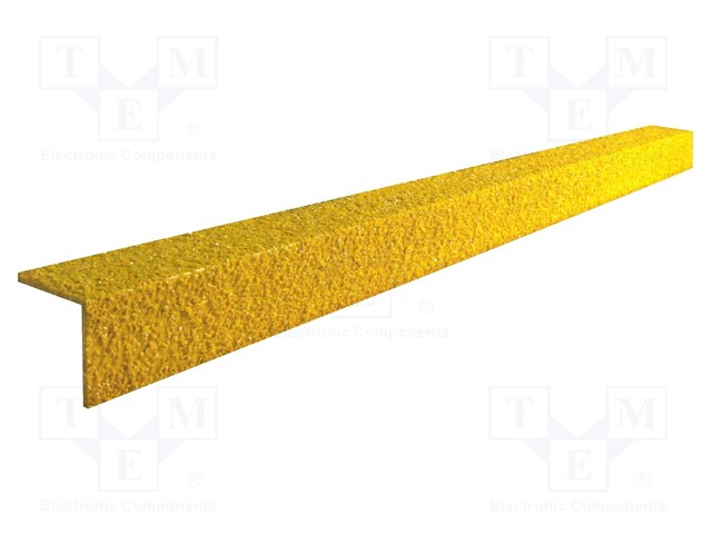 Stair tread; Width: 55mm; L: 1m; Mat: GRP; H: 55mm; Colour: yellow