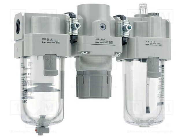 Air preparation set; G 3/8"; inside; 1200l/min; 5um; -5÷60°C; 820g