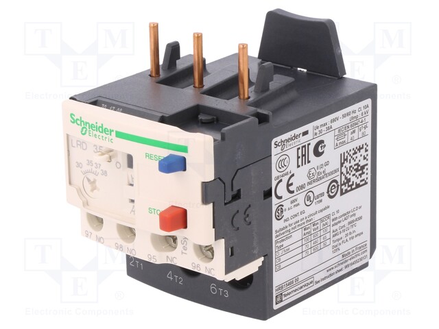 Thermal relay; Series: TeSys D; Leads: screw terminals; 30÷38A