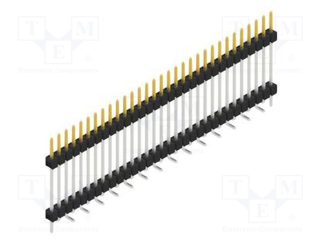Connector: pin strips; pin header; male; PIN: 31; 2.54mm; SMT; 1x31