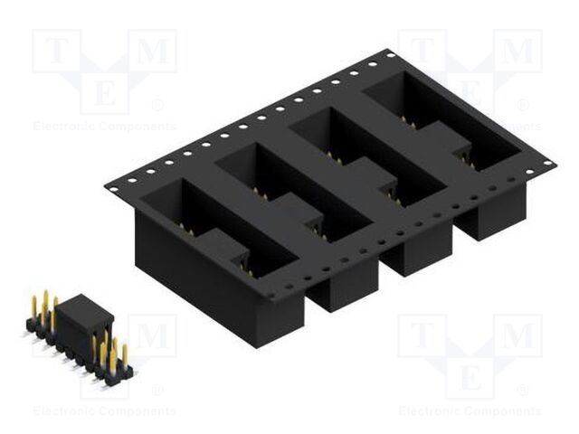 Connector: pin strips; pin header; male; PIN: 18; 2.54mm; SMT; 2x9