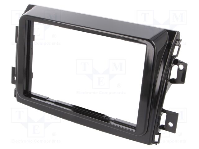 Radio frame; Fiat; 2 DIN; black gloss