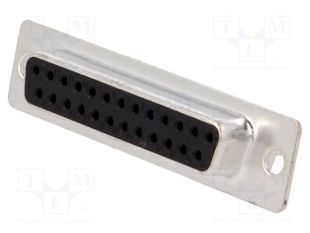D-Sub; PIN: 25; socket; female; stamped and formed contacts; THT