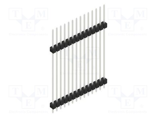 Connector: pin strips; pin header; male; PIN: 14; 2.54mm; THT; 1x14