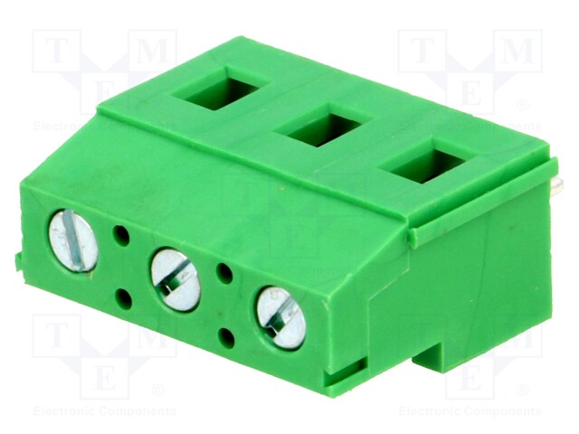 PCB terminal block; angled 90°; 7.5mm; ways: 3; on PCBs; 2.5mm2