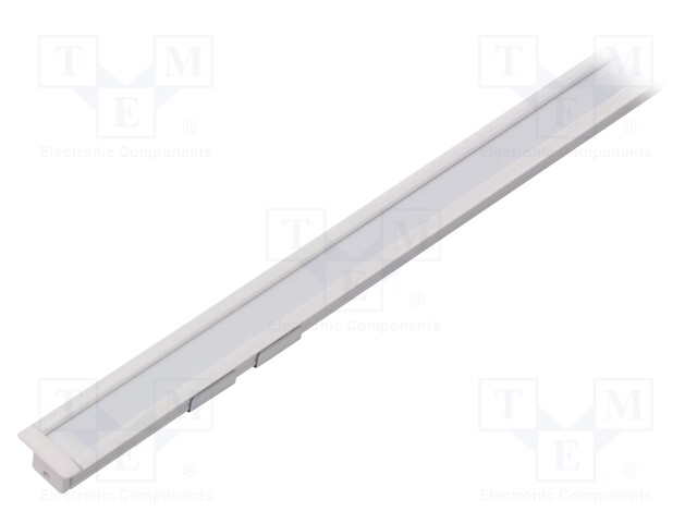 Profiles for LED modules; white; recessed; white; L: 1m; aluminium