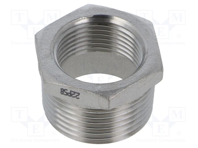 Male-female,reductive; max.10.5bar; 1.4408 stainless steel