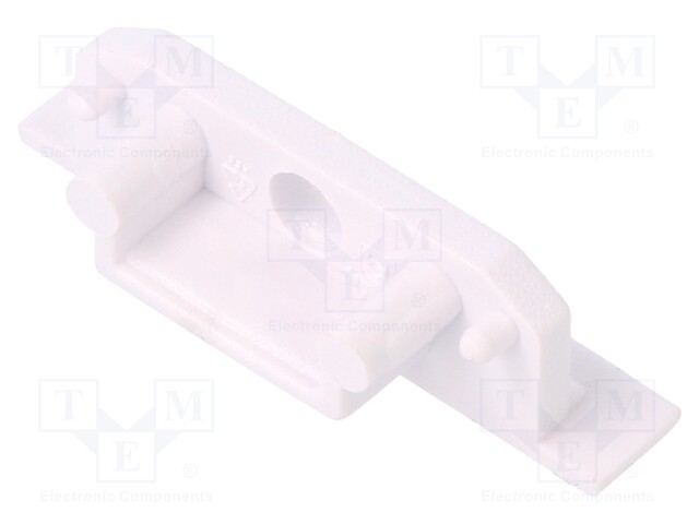 Cap for LED profiles; white; ABS; Application: GROOVE14