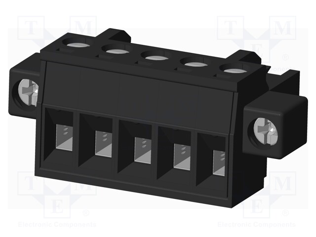 Connector: pluggable terminal block; plug; female; straight; 5mm