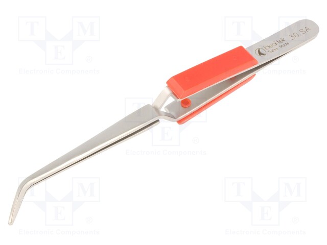 Tweezers; Blades: curved; Tool material: stainless steel; 165mm