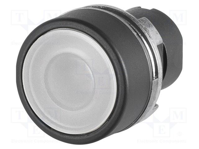 Switch: push-button; 22mm; Stabl.pos: 2; white; IP65; flat; 46; Pos: 2