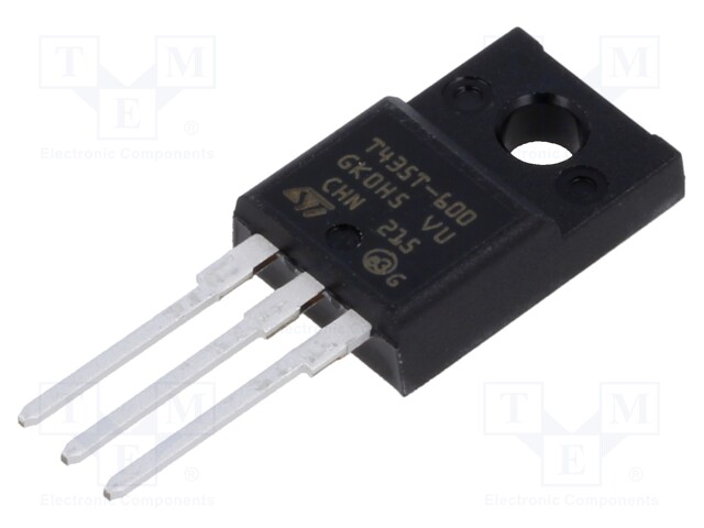 Triac, 600 V, 4 A, TO-220FPAB, 35 mA, 1.3 V