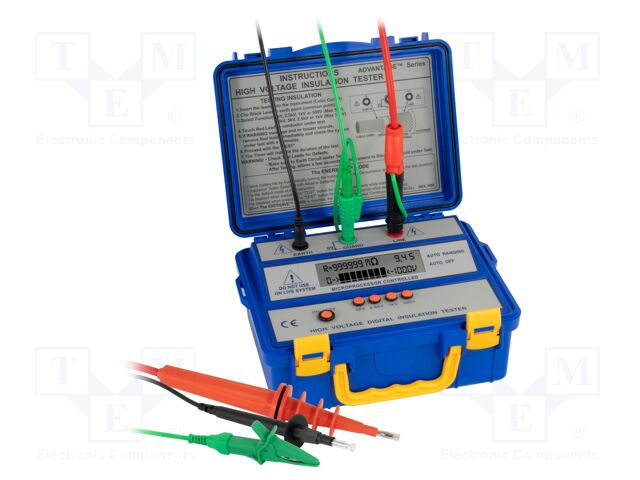 Meter: insulation resistance; LCD; 0÷300GΩ; max40°C