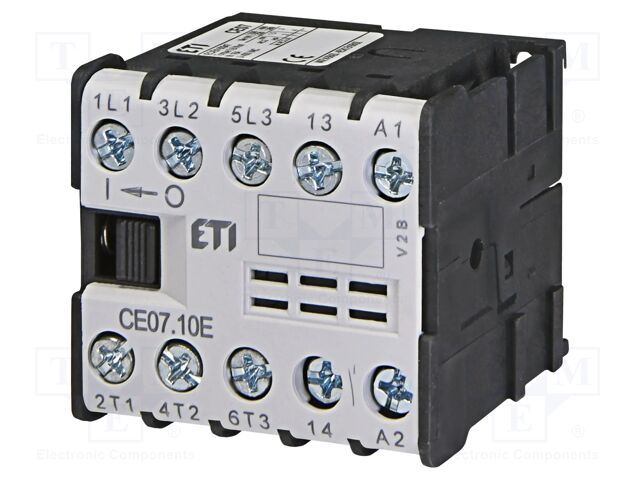 Contactor: 4-pole; NO x4; 230VAC; 7A; DIN,on panel; CE; -25÷55°C