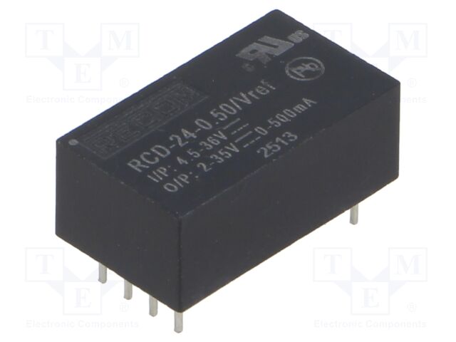 Converter: DC/DC; Uin: 4.5÷36V; Uout: 2÷35VDC; Iout: 500mA; 4.5g