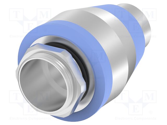 Straight terminal connector; Thread: metric; stainless steel