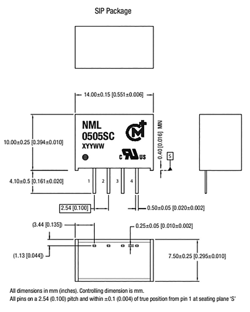 Isolated Board Mount DC/DC Converter, 1kV Isolation, ITE, 1 Output, 2 W, 5 V, 400 mA