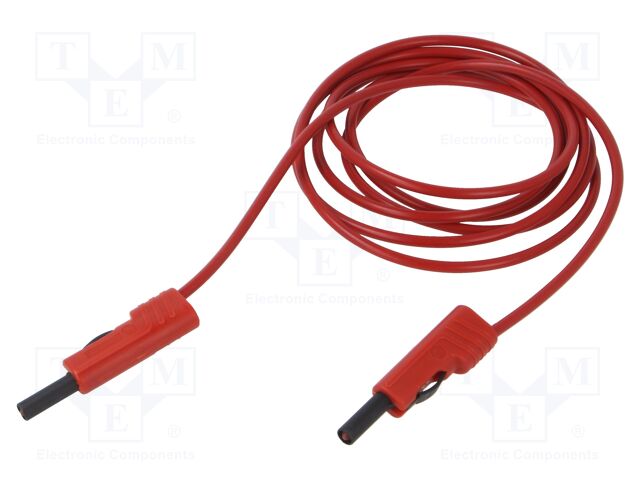 Test lead; 60VDC; 30VAC; 16A; insulated,with 4mm axial socket