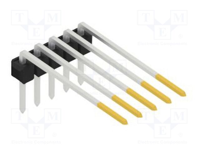 Connector: pin strips; pin header; male; PIN: 5; 2.54mm; THT; 1x5