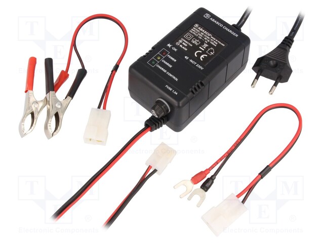 Charger: for rechargeable batteries; acid-lead; 1A; 7÷20Ah