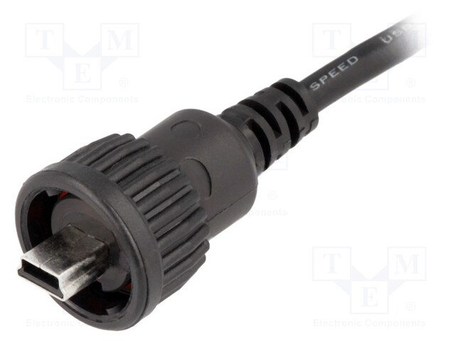 Plug; USB B mini; Data-Con-X; for cable; cables; straight; USB 2.0