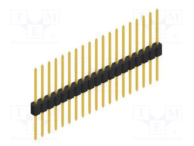 Connector: pin strips; pin header; male; PIN: 19; 1.27mm; THT; 1x19