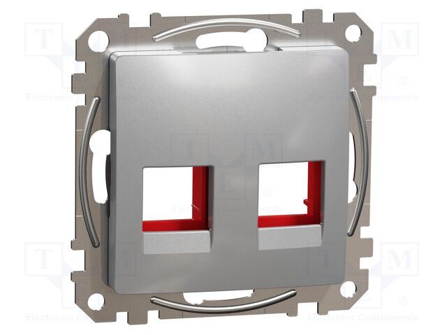 Central plate; IP20; plaster embedded; aluminium; Illumin: none