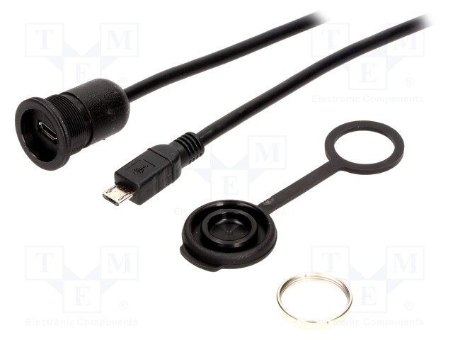 Adapter cable; USB B micro plug,USB B micro socket; 1310; IP65