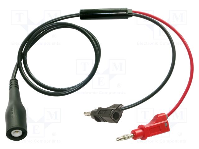 Test lead; 60VDC; 30VAC; 3A; BNC plug,banana plug 4mm x2; Len: 2m