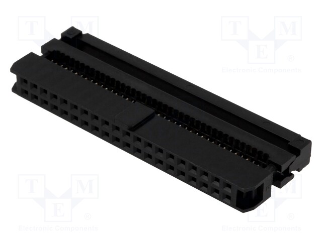 Plug; IDC; female; PIN: 40; IDC; for ribbon cable; 1mm; gold flash