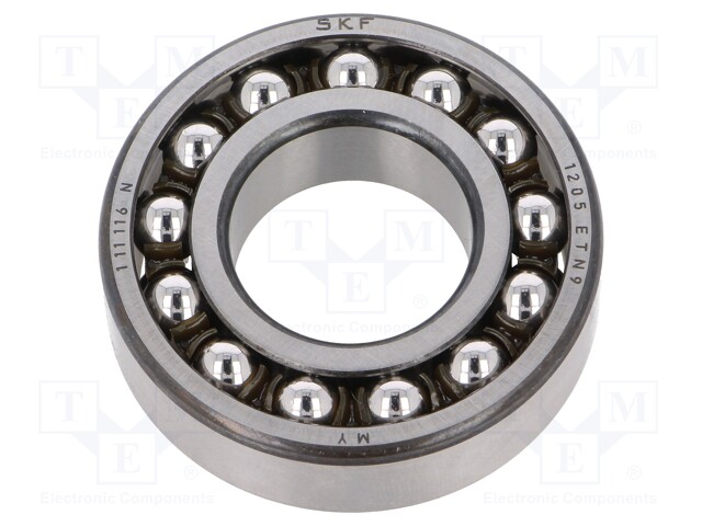 Bearing: ball; self-aligning; Øint: 25mm; Øout: 52mm; W: 15mm