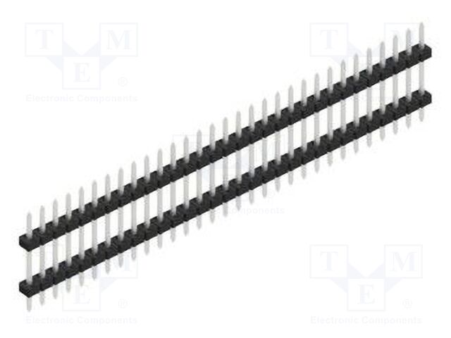 Connector: pin strips; pin header; male; PIN: 31; 2mm; THT; 1x31
