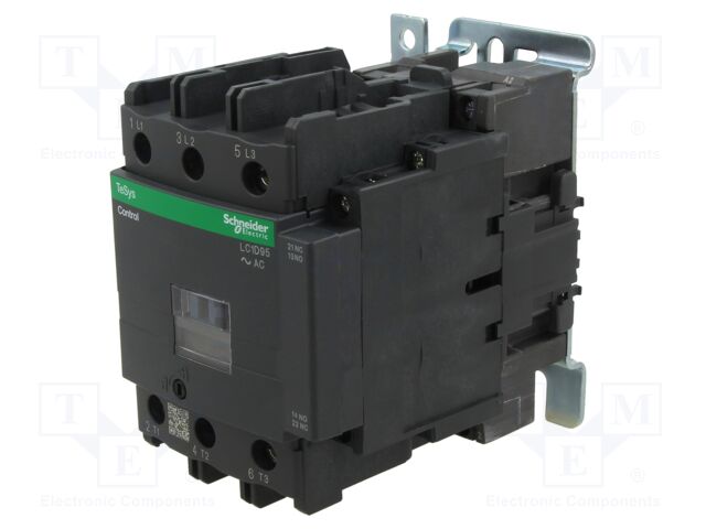 Contactor: 3-pole; NO x3; Auxiliary contacts: NO + NC; 120VAC; 95A