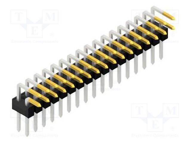 Connector: pin strips; pin header; male; PIN: 34; 2.54mm; THT; 2x17