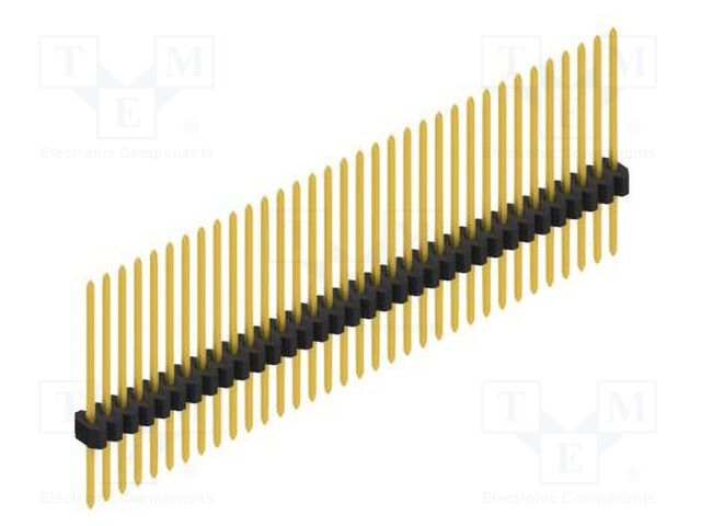 Connector: pin strips; pin header; male; PIN: 34; 1.27mm; THT; 1x34