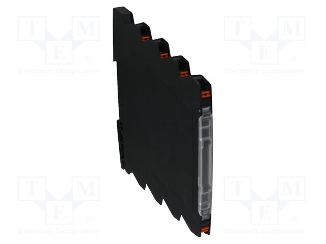 Enclosure: for DIN rail mounting; Y: 96.4mm; X: 6.2mm; Z: 106.1mm