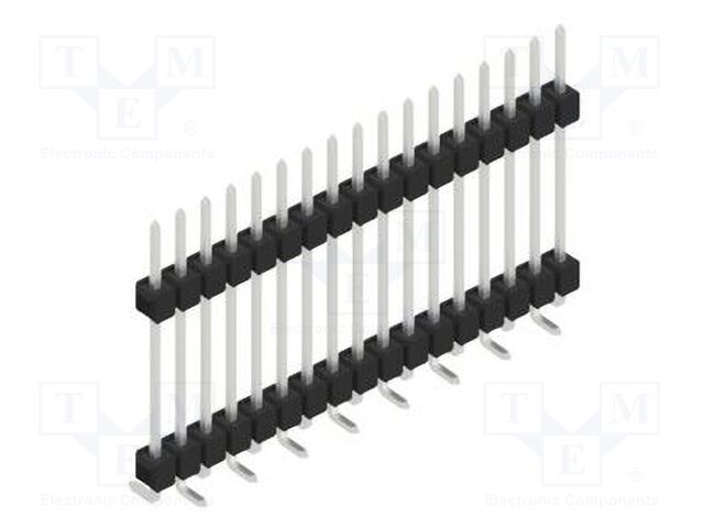 Connector: pin strips; pin header; male; PIN: 17; 2.54mm; SMT; 1x17